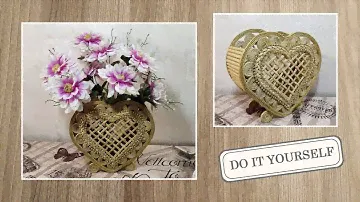 Декоративная ваза "Сердечко" из бумаги. DIY  vase "Heart" out of paper